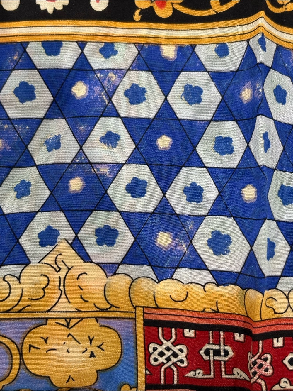 Vintage Metropolitan Museum of Art 100% silk scarf geometric Tezhip Islamic - Picture 7 of 10